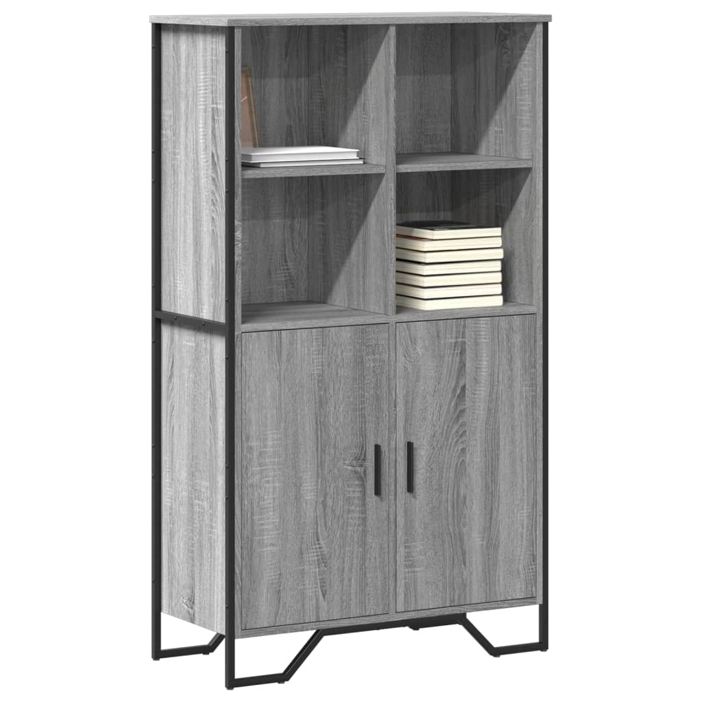 Highboard grå sonoma 79,5x35,5x137,5 cm konstruert tre