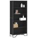 Bokhylle svart 80x31x169 cm konstruert tre