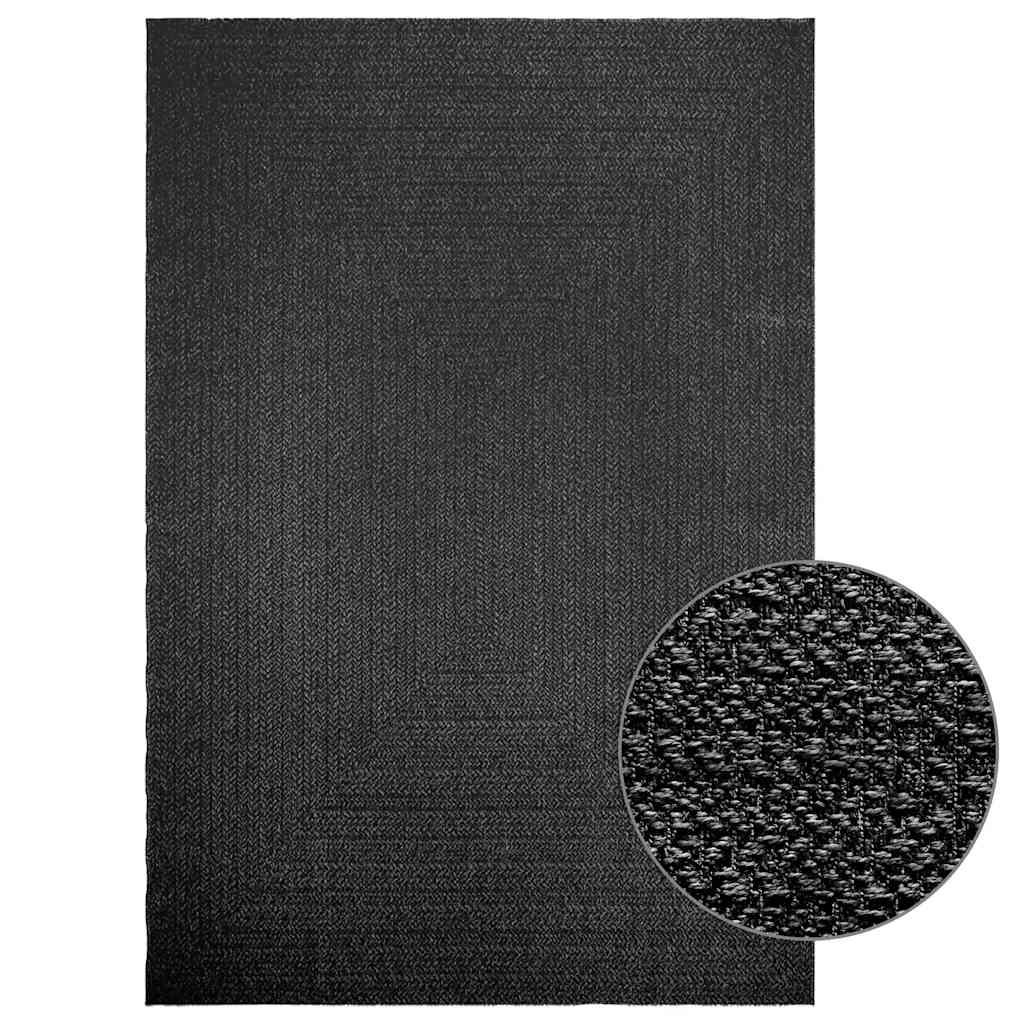 Teppe ZIZUR antrasitt 200x290cm juteutseende innendørs&utendørs