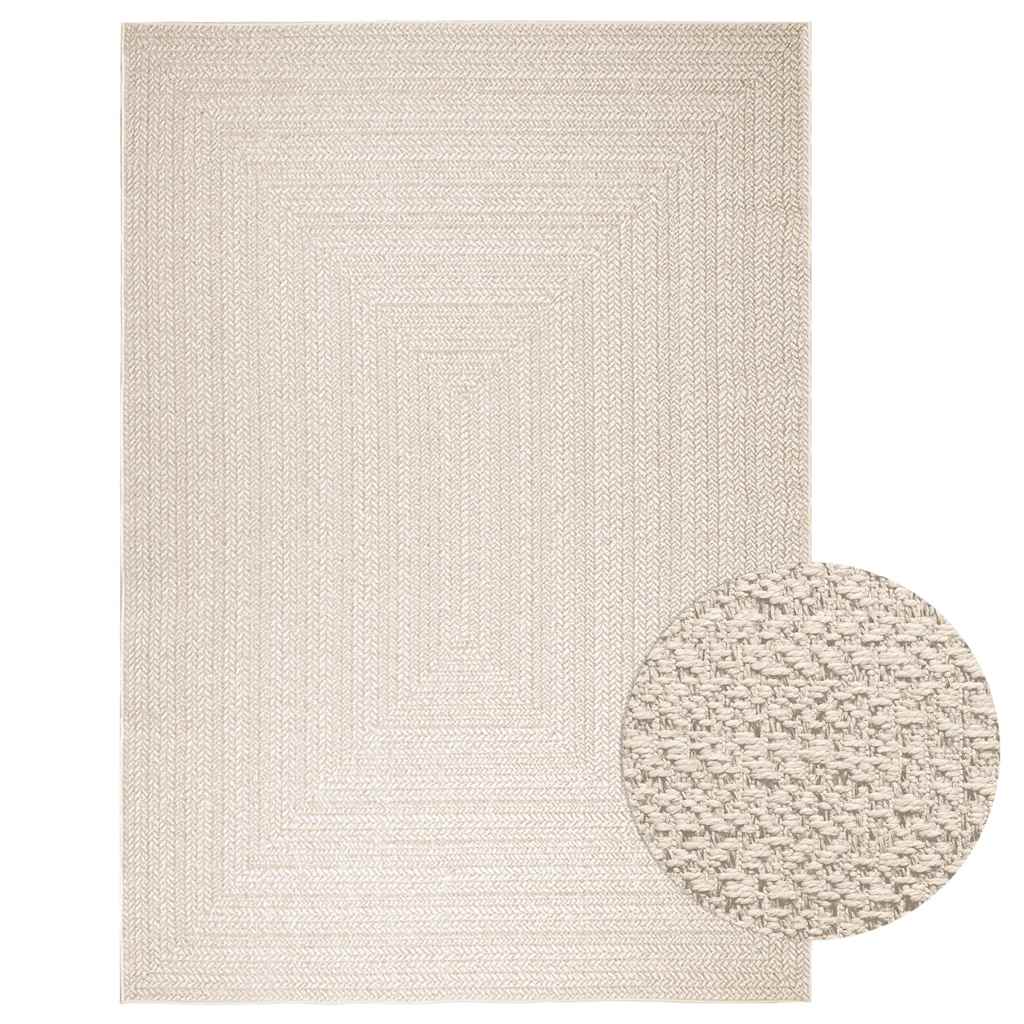Teppe ZIZUR kremhvit 200x290cm jute-utseende innendørs&utendørs