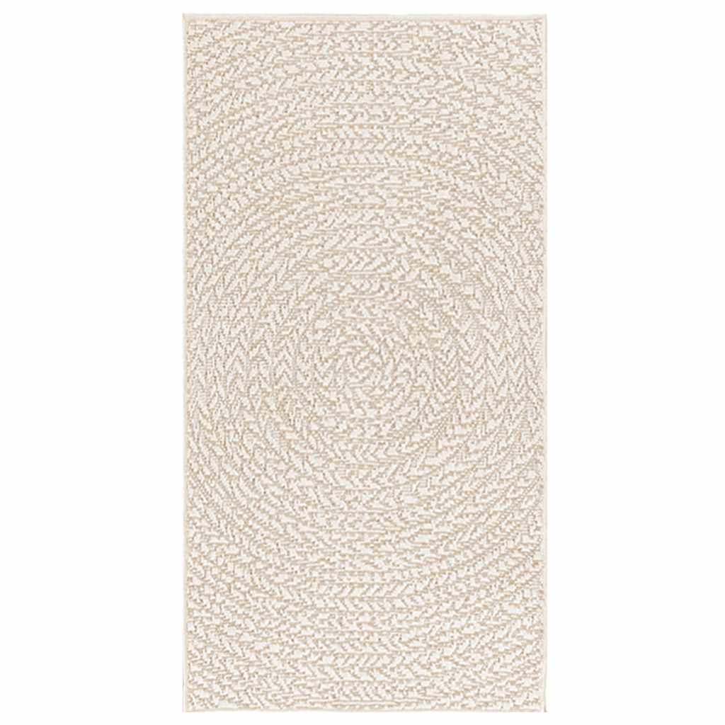 Teppe ZIZUR kremhvit 60x110 cm jute-utseende innendørs&utendørs
