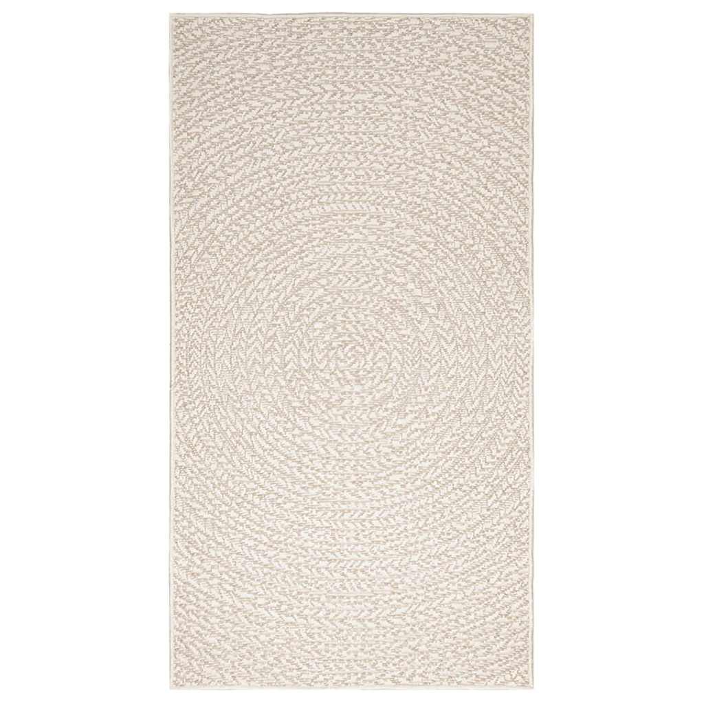Teppe ZIZUR kremhvit 80x150 cm jute-utseende innendørs&utendørs