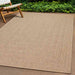 Teppe ZIZUR beige 80x250 cm jute-utseende innendørs og utendørs