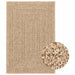 Teppe ZIZUR beige 120x120cm jute-utseende innendørs og utendørs