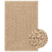 Teppe ZIZUR beige 140x200cm jute-utseende innendørs og utendørs