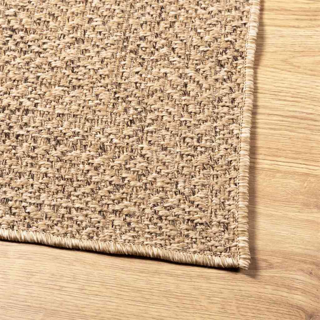 Teppe ZIZUR beige 140x200cm jute-utseende innendørs og utendørs