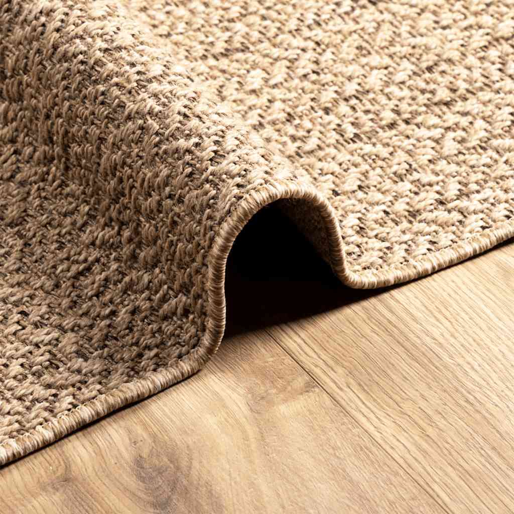 Teppe ZIZUR beige 140x200cm jute-utseende innendørs og utendørs