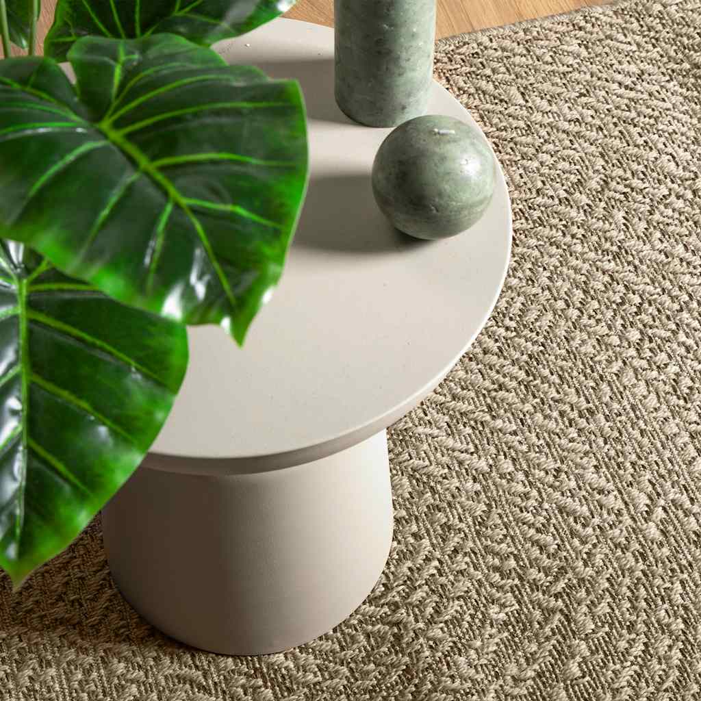 Teppe ZIZUR beige 120x170cm jute-utseende innendørs og utendørs
