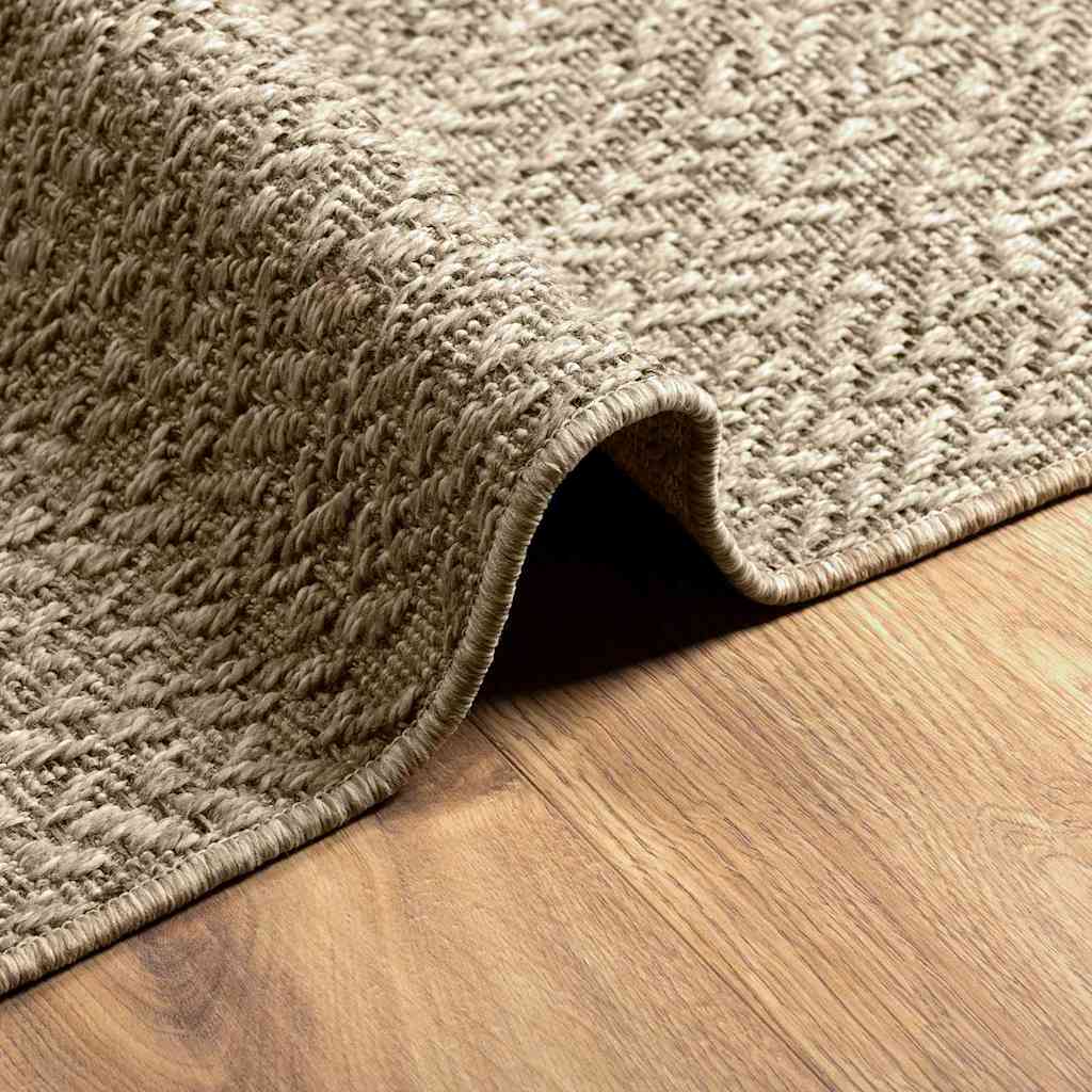 Teppe ZIZUR beige 120x170cm jute-utseende innendørs og utendørs