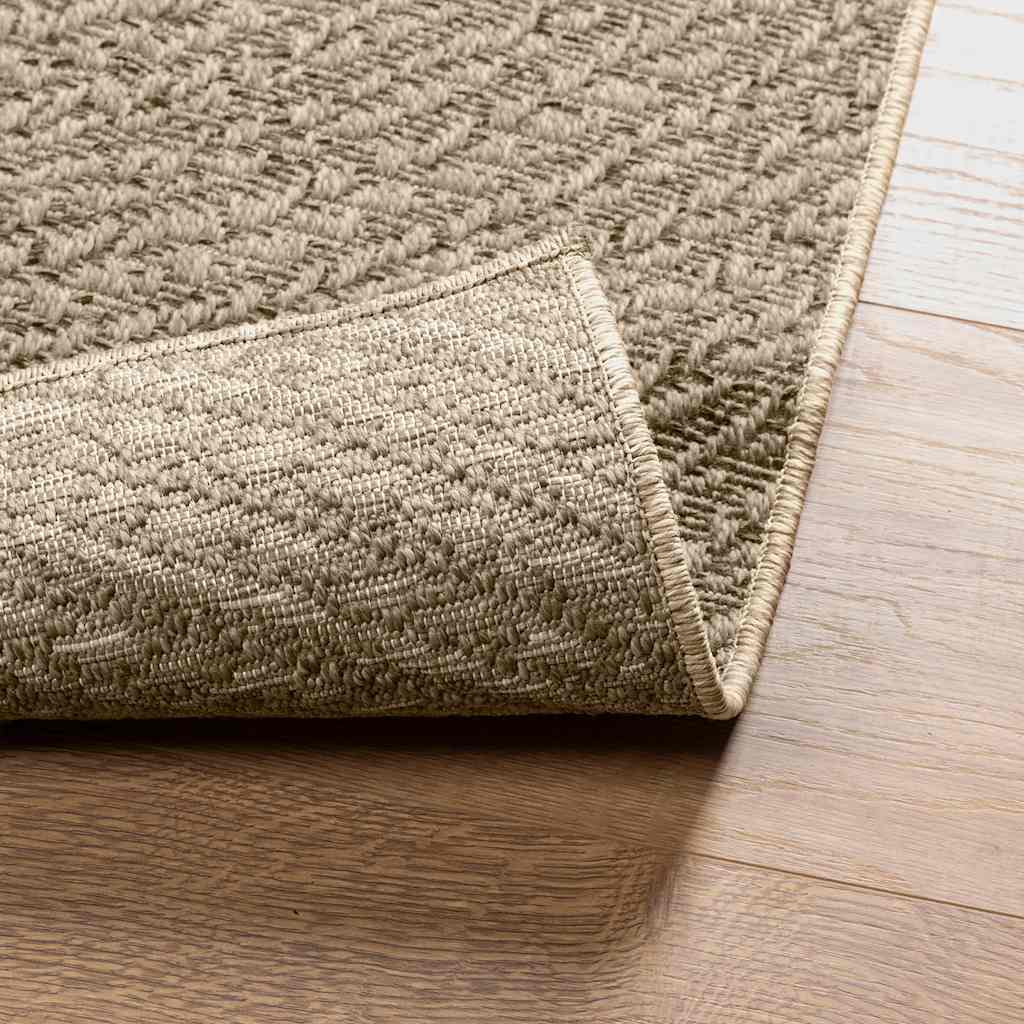 Teppe ZIZUR beige 200x290cm jute-utseende innendørs og utendørs