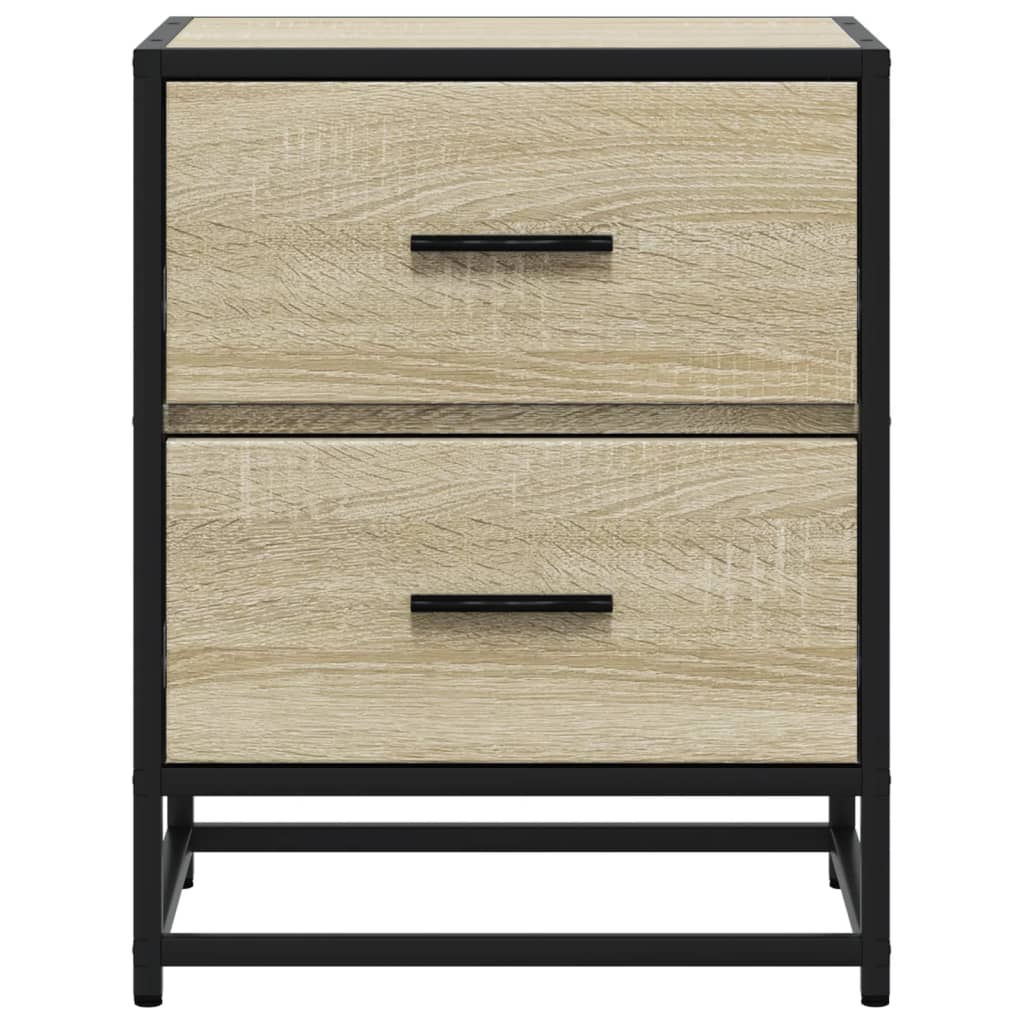 Nattbord 2 stk sonoma eik 40x31x50 cm konstruert tre