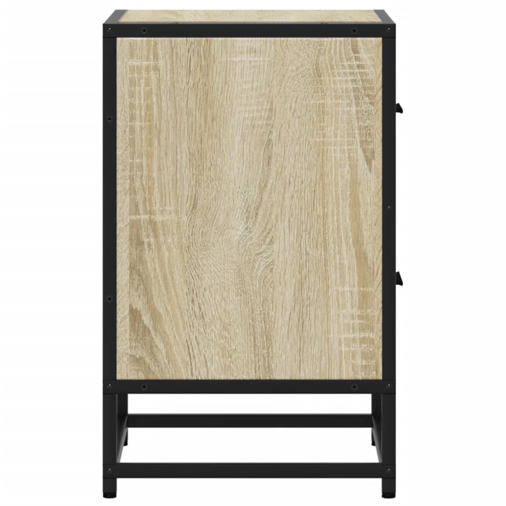 Nattbord 2 stk sonoma eik 40x31x50 cm konstruert tre