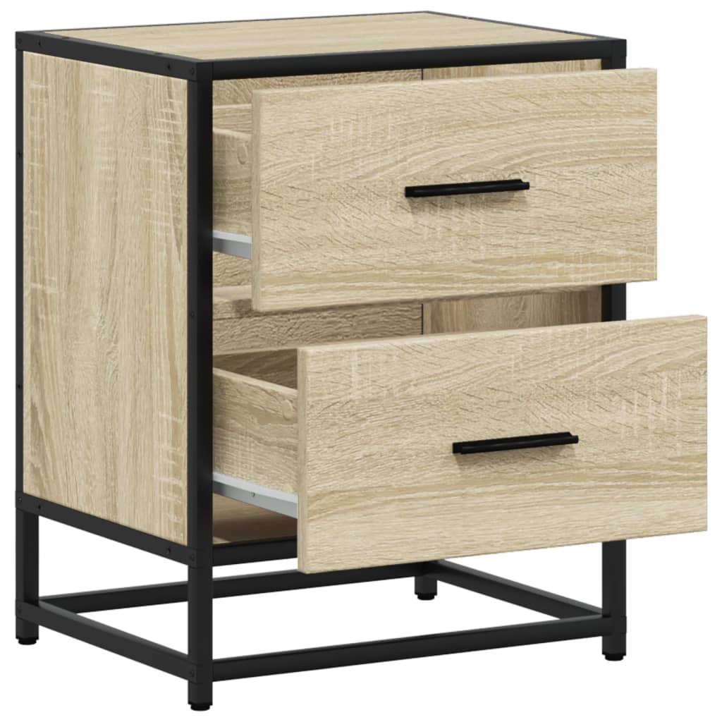 Nattbord 2 stk sonoma eik 40x31x50 cm konstruert tre
