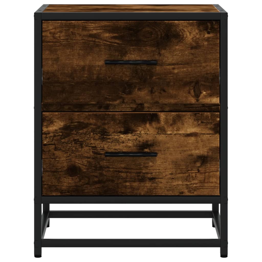 Nattbord 2 stk røkt eik 40x31x50 cm konstruert tre
