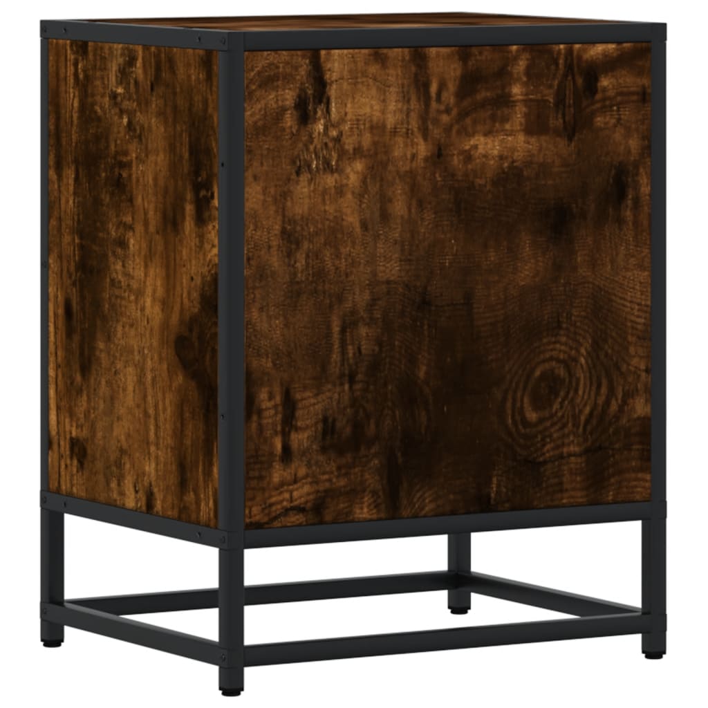 Nattbord 2 stk røkt eik 40x31x50 cm konstruert tre