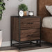 Nattbord 2 stk brun eik 40x31x50 cm konstruert tre