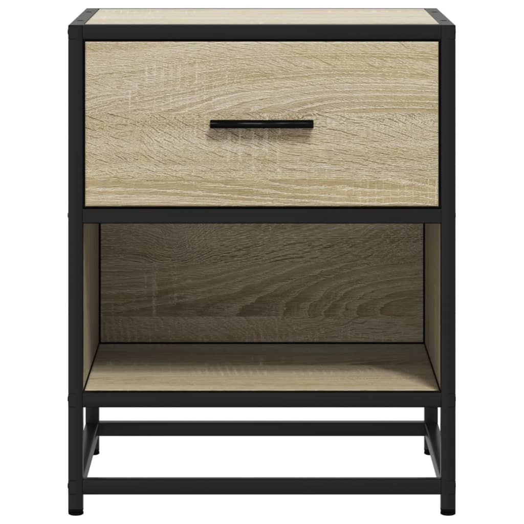 Nattbord 2 stk sonoma eik 40x31x50 cm konstruert tre