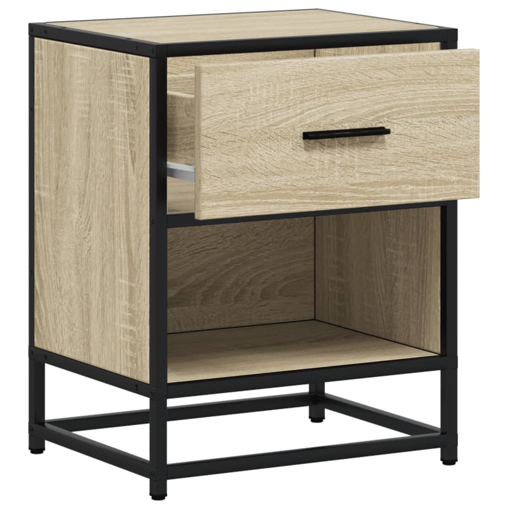 Nattbord 2 stk sonoma eik 40x31x50 cm konstruert tre