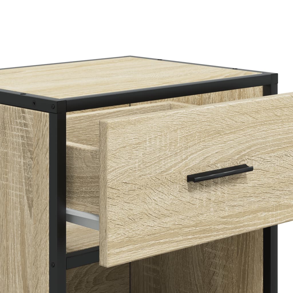 Nattbord 2 stk sonoma eik 40x31x50 cm konstruert tre