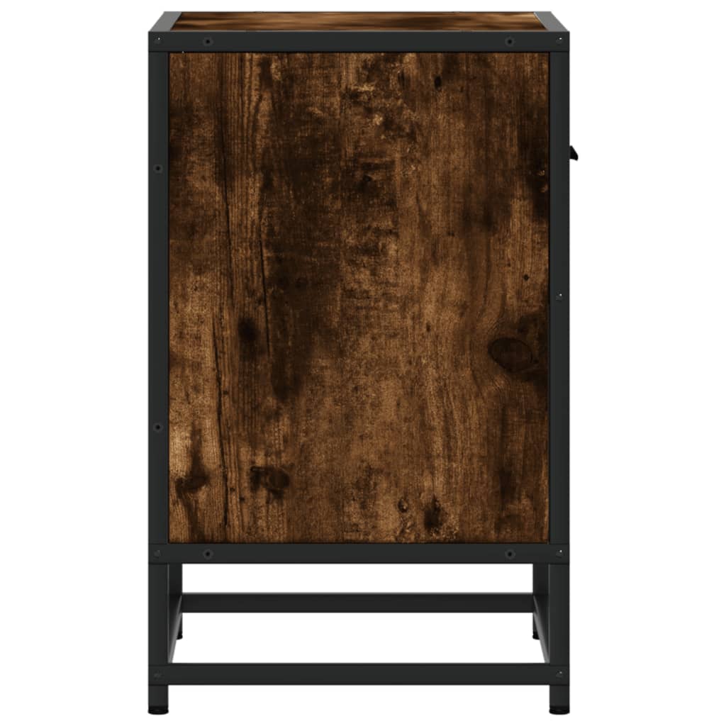 Nattbord 2 stk røkt eik 40x31x50 cm konstruert tre