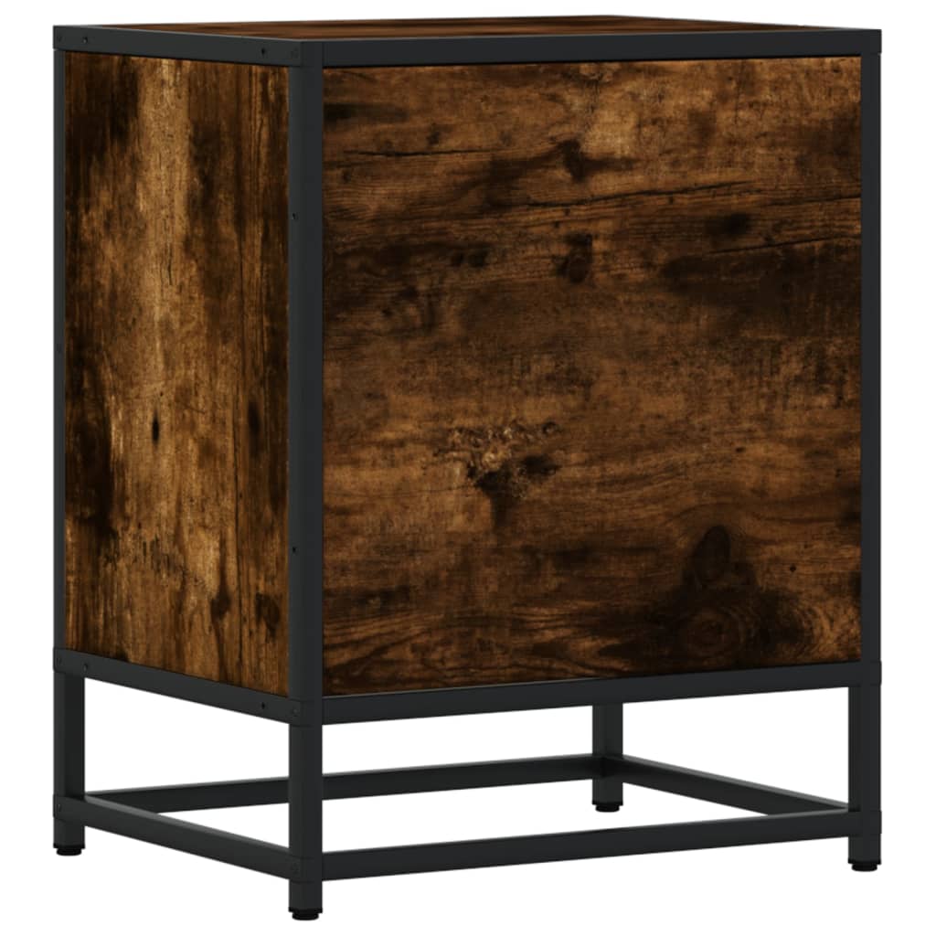 Nattbord 2 stk røkt eik 40x31x50 cm konstruert tre