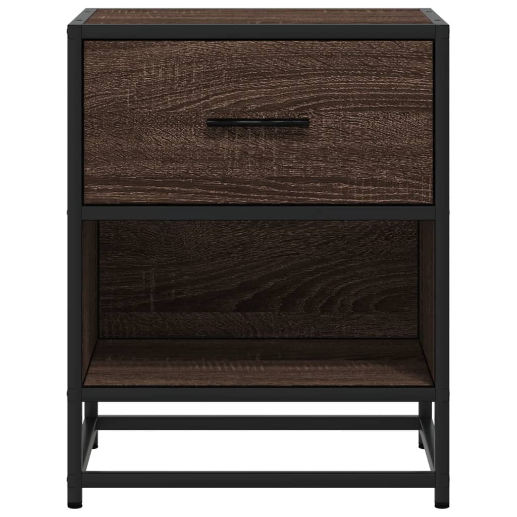 Nattbord brun eik 40x31x50 cm konstruert tre