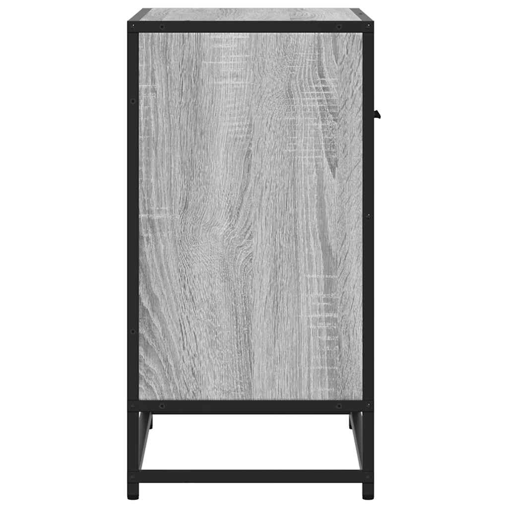 Nattbord grå sonoma 60x31x60 cm konstruert tre og metall