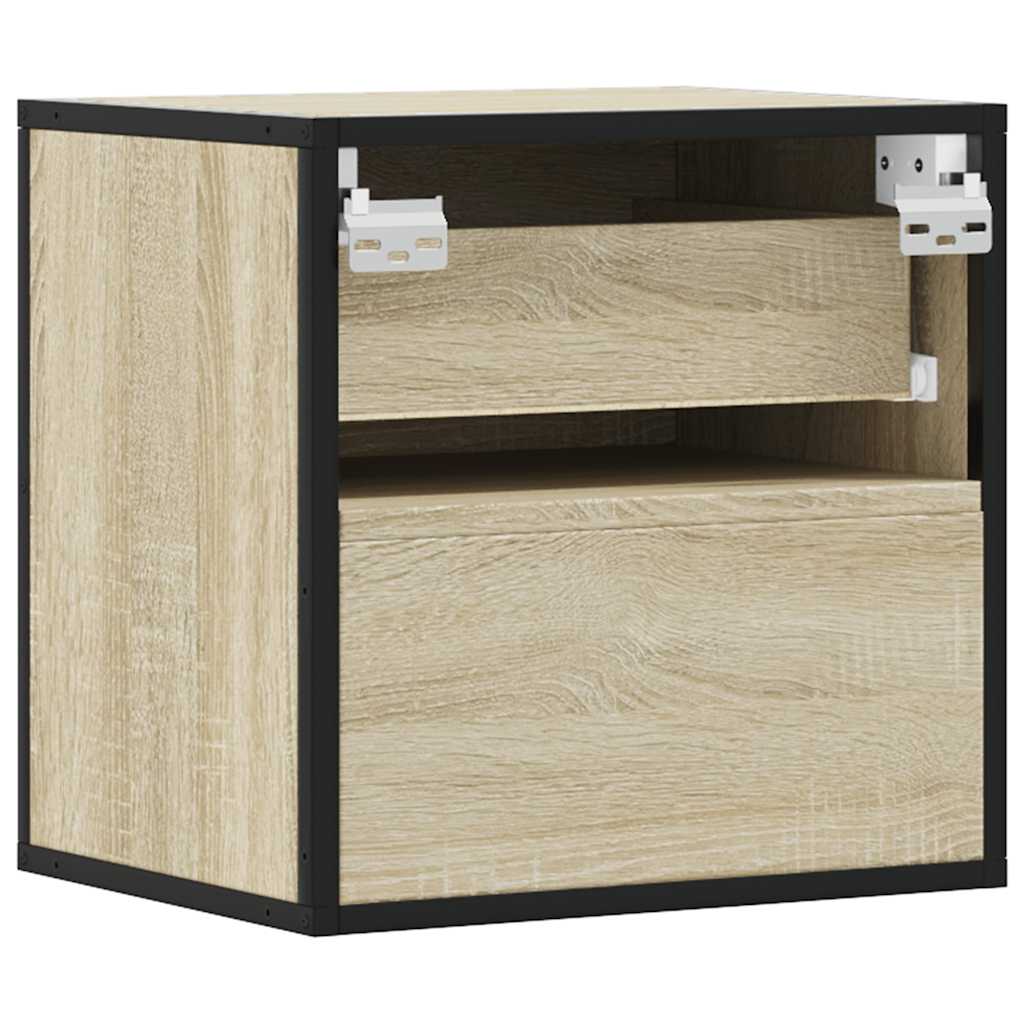 Veggmontert nattbord sonoma eik 40x31x39,5 cm