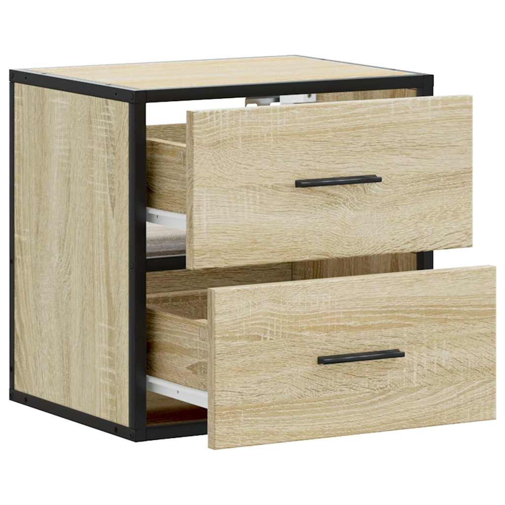 Veggmontert nattbord sonoma eik 40x31x39,5 cm
