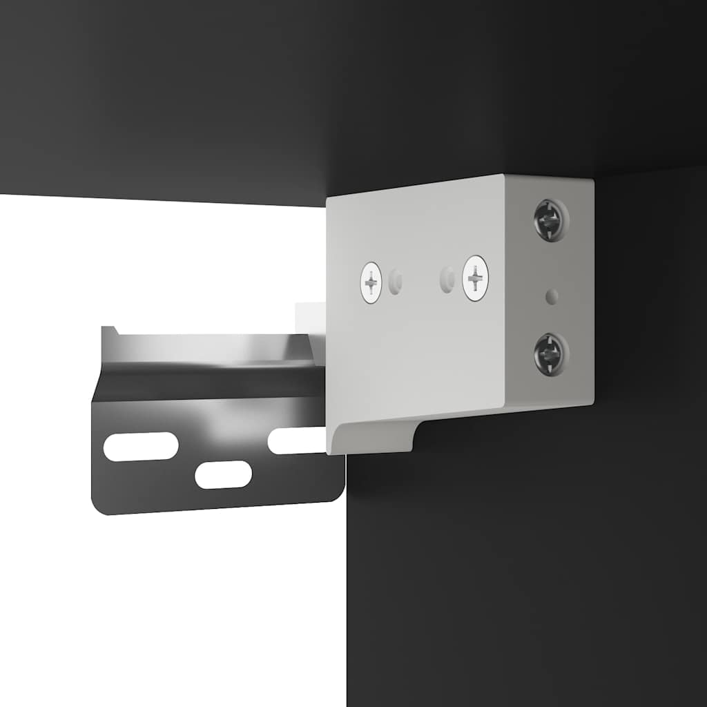 Veggmontert nattbord svart 40x31x39,5 cm