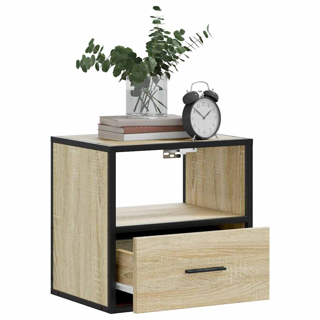 Veggmontert nattbord sonoma eik 40x31x39,5 cm