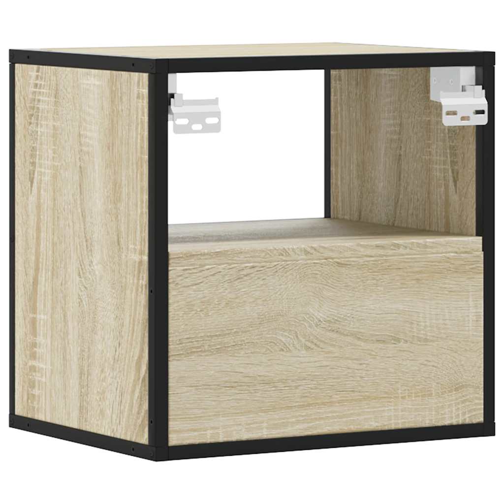 Veggmontert nattbord sonoma eik 40x31x39,5 cm
