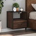 Veggmontert nattbord brun eik 40x31x39,5 cm
