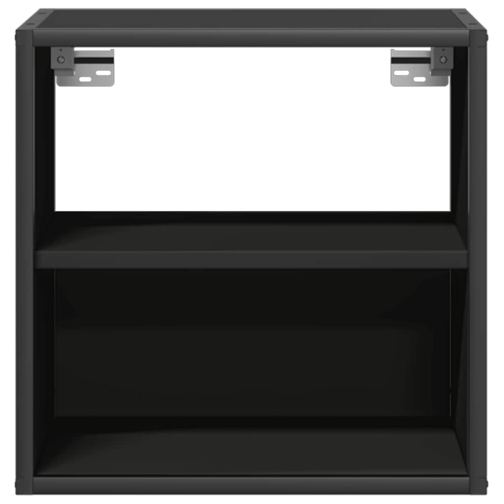 Veggmontert nattbord svart 40x31x39,5 cm