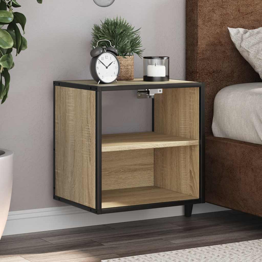 Veggmontert nattbord sonoma eik 40x31x39,5 cm