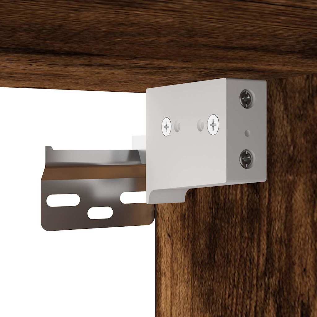 Veggmontert nattbord røkt eik 40x31x39,5 cm