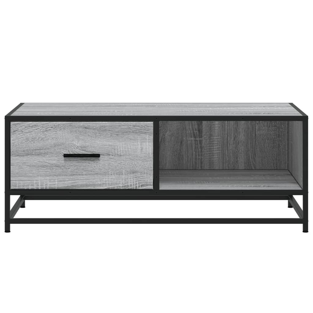 Salongbord grå sonoma 90x57x35 cm konstruert tre og metall