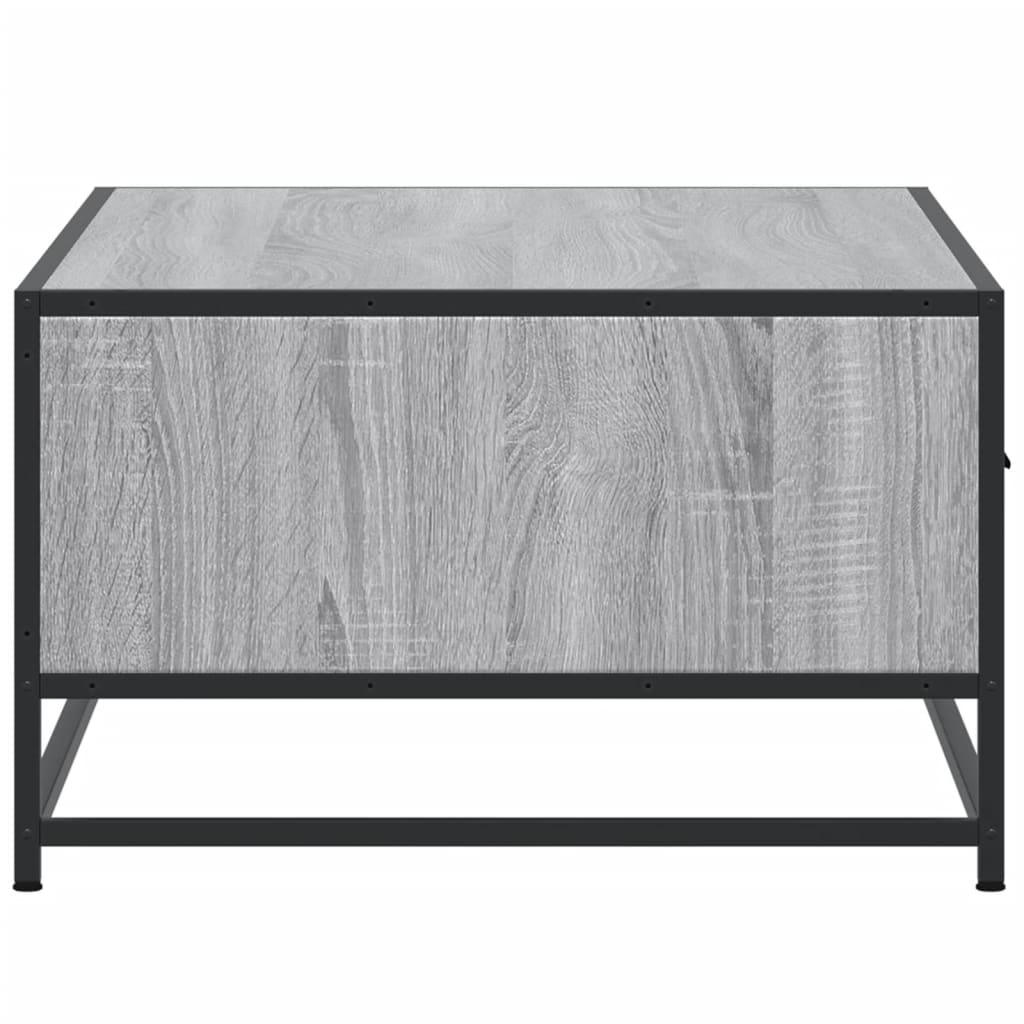 Salongbord grå sonoma 90x57x35 cm konstruert tre og metall