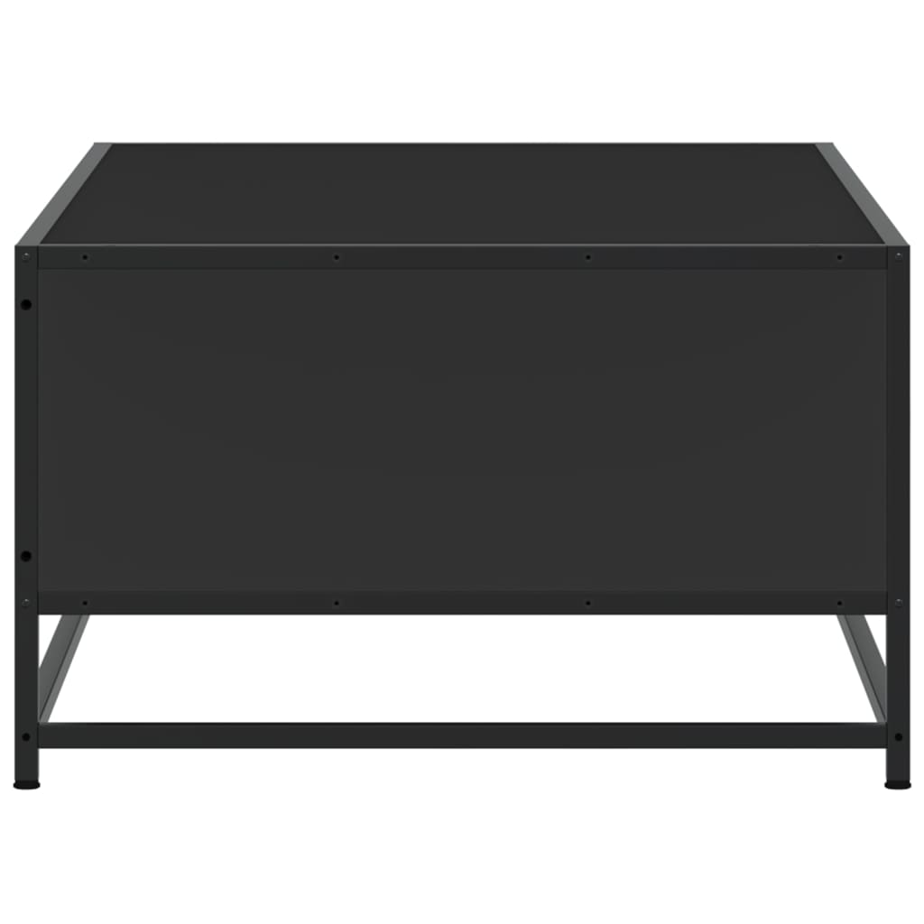 Salongbord svart 100x57x35 cm konstruert tre og metall