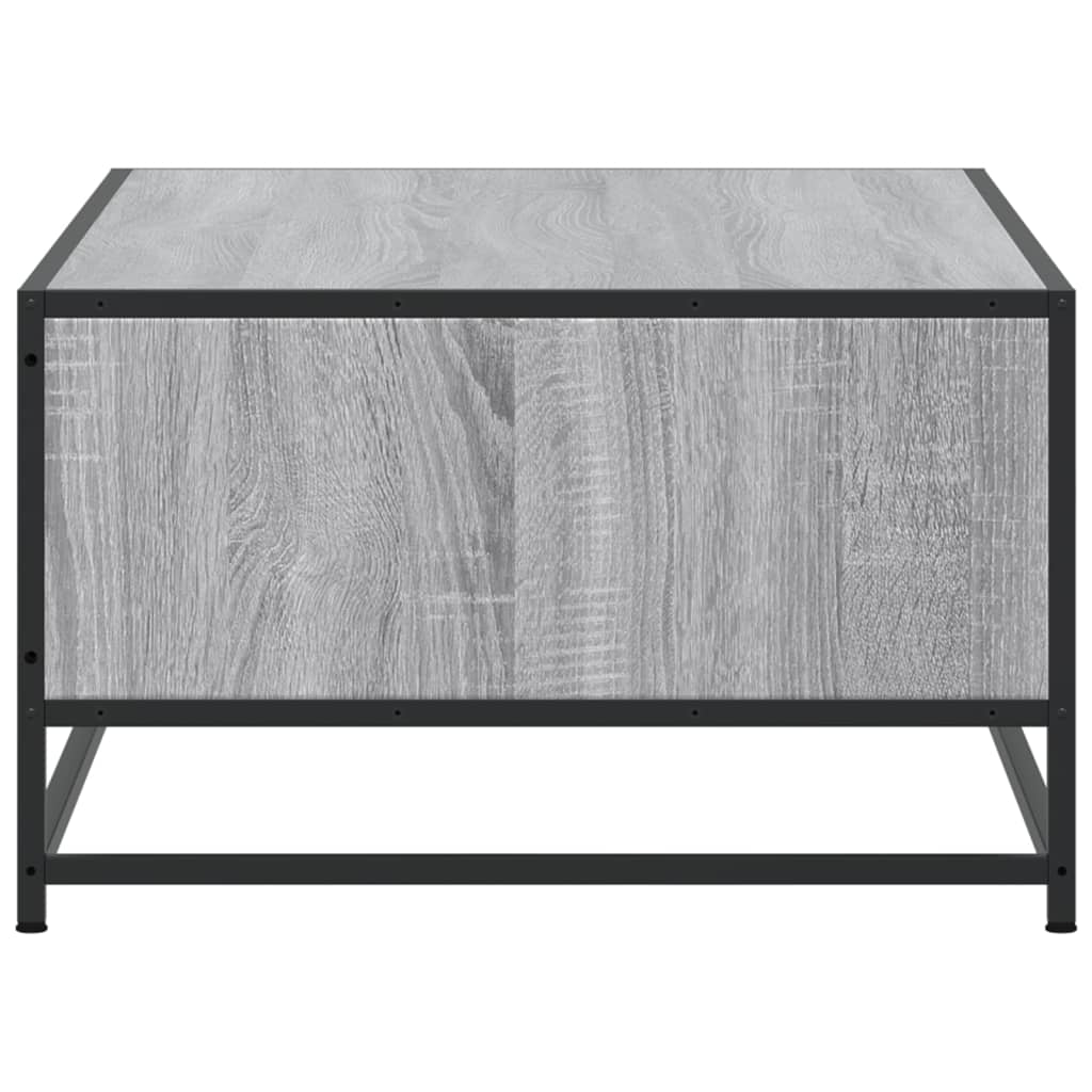 Salongbord grå sonoma 100x57x35 cm konstruert tre og metall