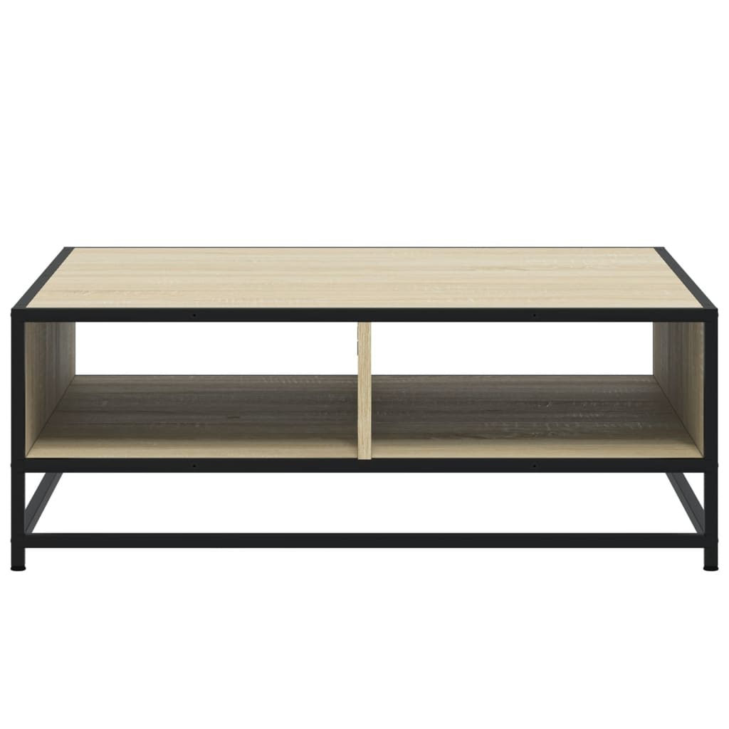 Salongbord sonoma eik 80x80x30 cm konstruert tre og metall