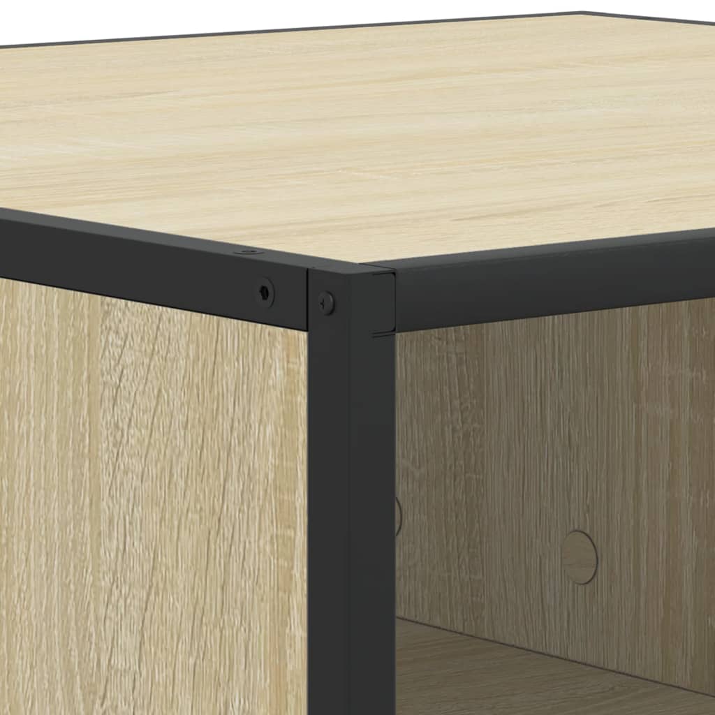 Salongbord sonoma eik 100x100x30 cm konstruert tre og metall