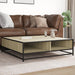 Salongbord sonoma eik 100x100x30 cm konstruert tre og metall