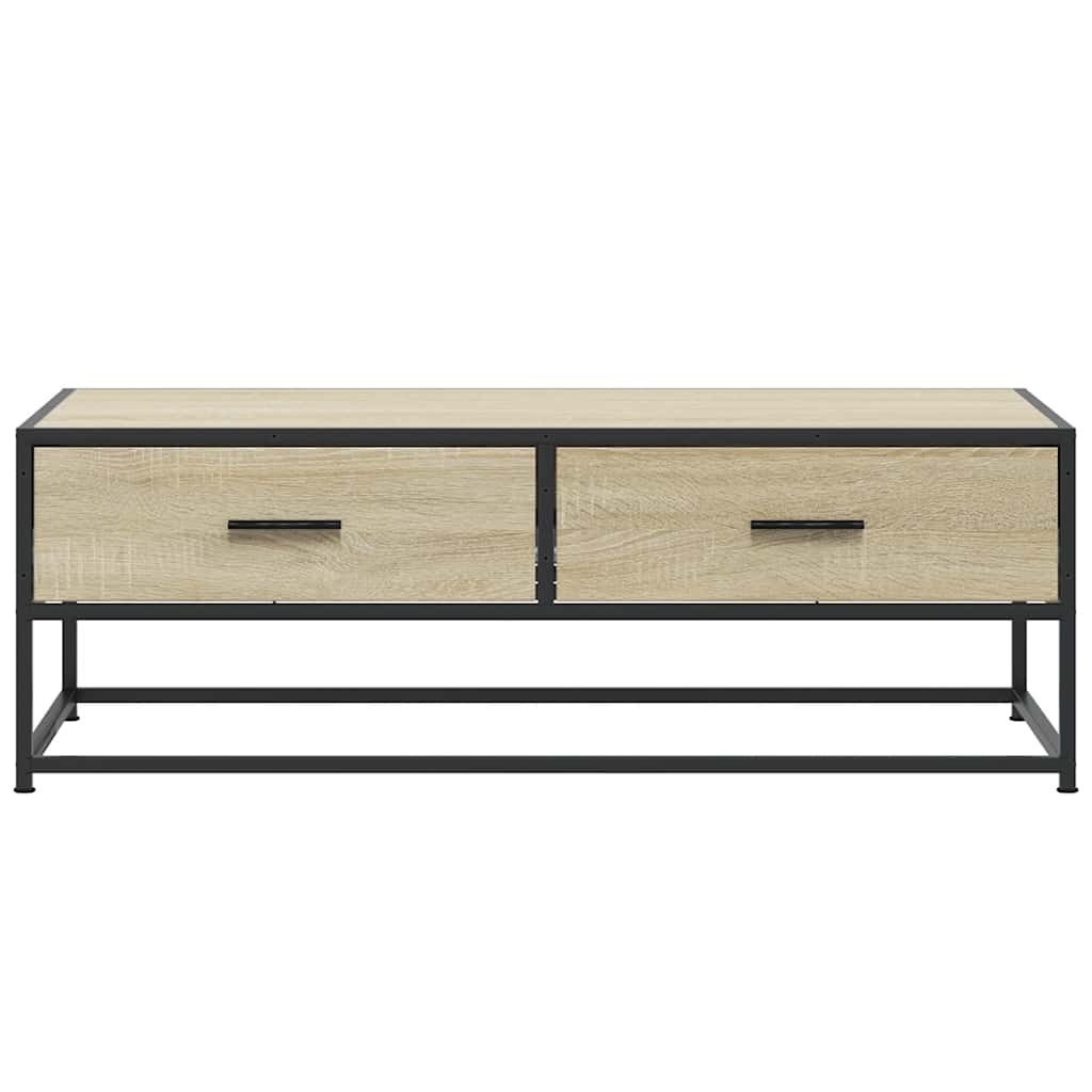 Salongbord sonoma eik 100x50x35 cm konstruert tre og metall