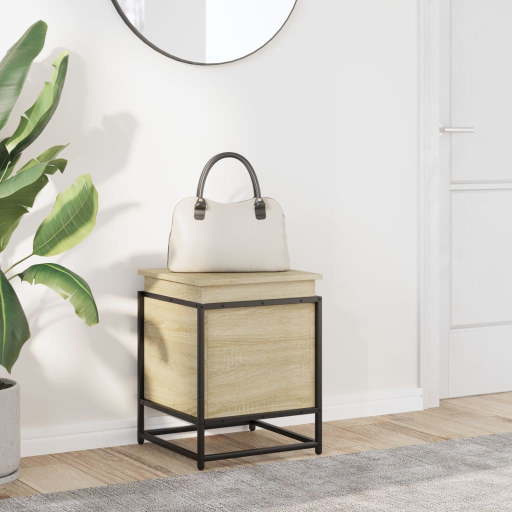 Oppbevaringsboks lokk sonoma eik 40x40x51,5 cm konstruert tre