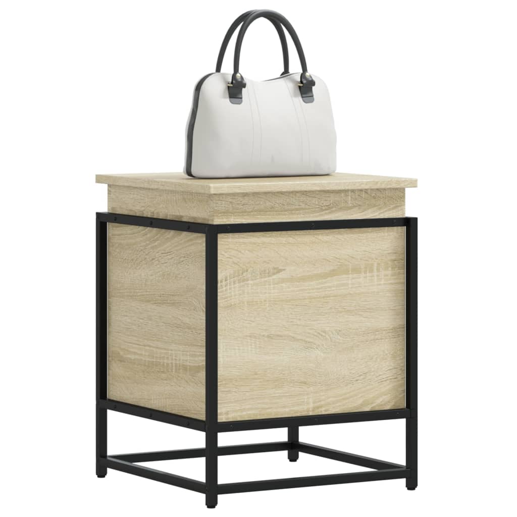 Oppbevaringsboks lokk sonoma eik 40x40x51,5 cm konstruert tre