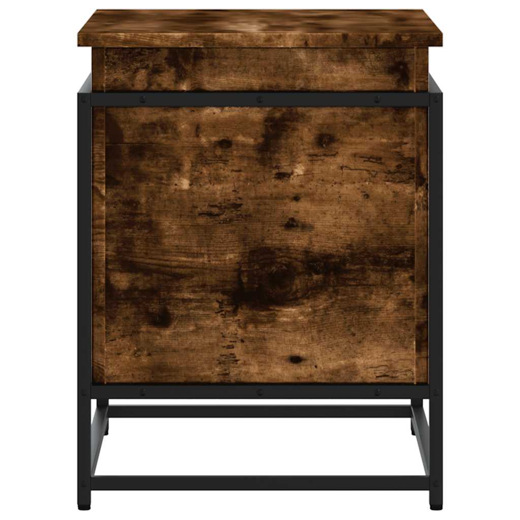 Oppbevaringsboks røkt eik 60x40x51,5 cm konstruert tre