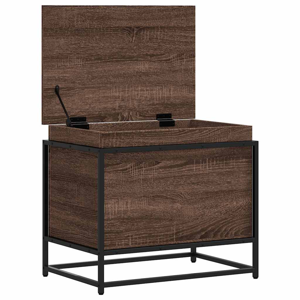 Oppbevaringsboks brun eik 60x40x51,5 cm konstruert tre