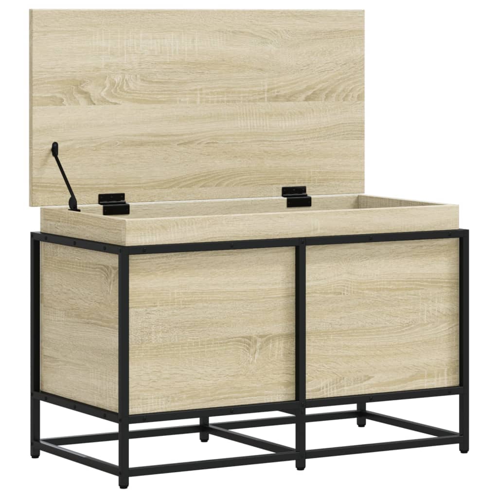 Oppbevaringsboks lokk sonoma eik 80x40x51,5 cm konstruert tre
