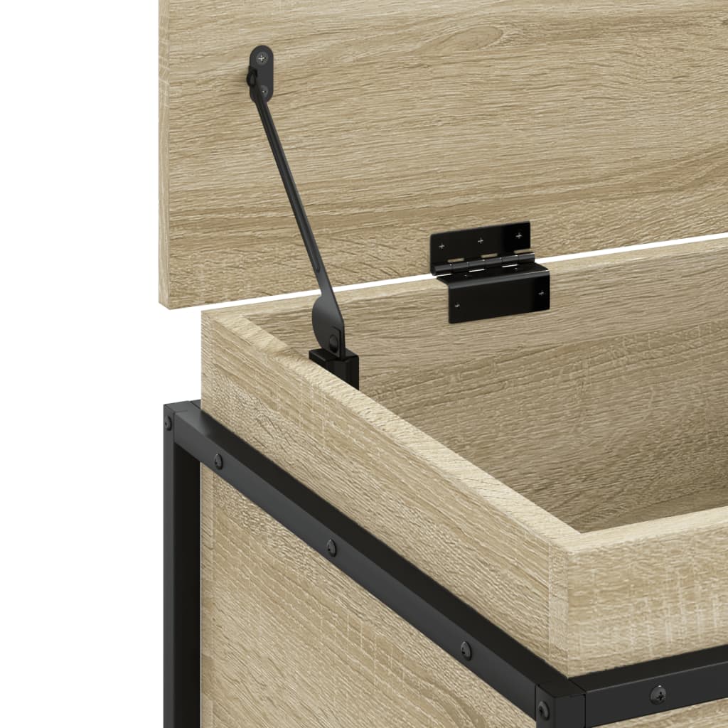 Oppbevaringsboks lokk sonoma eik 80x40x51,5 cm konstruert tre